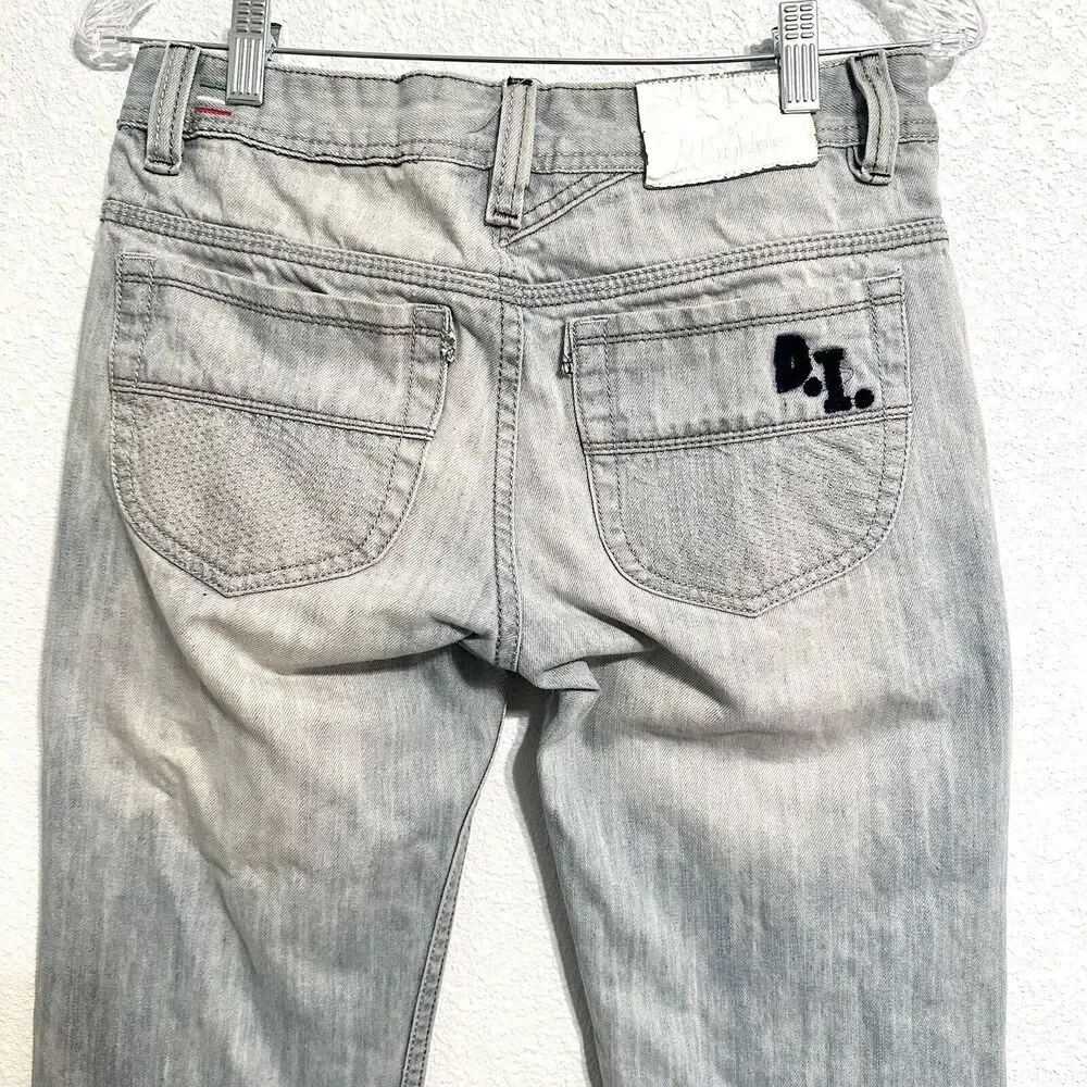 Diesel Adidas Jeans Viker Ad Tag Size 29x34 Actual 30x29 Distressed Blue Denim - Picture 5 of 16